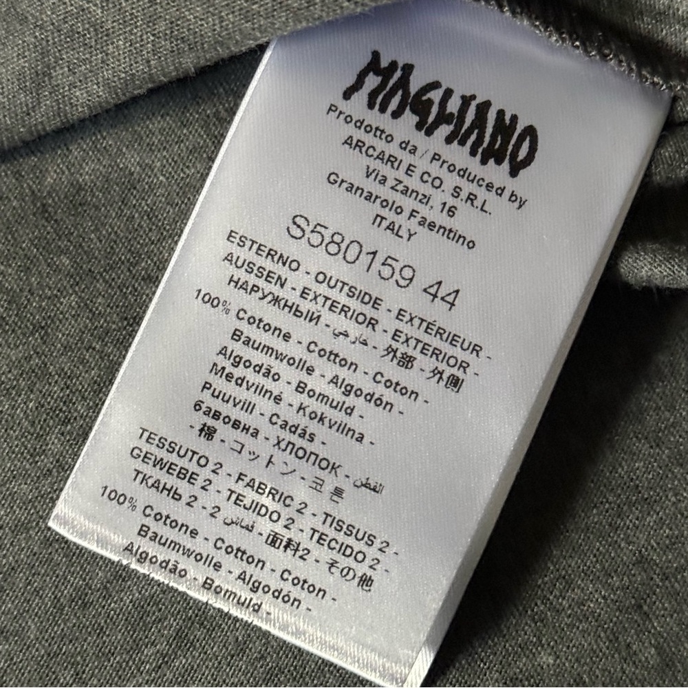 Magliano “I Suffer” gray long-sleeved asymmetrical t-shirt - Picture 6 of 7